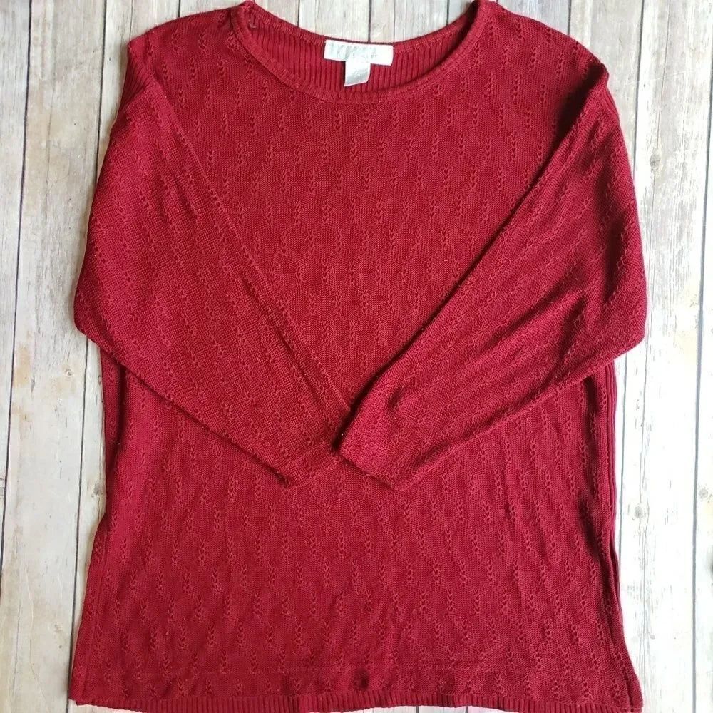 The Limited Red split side Sweater